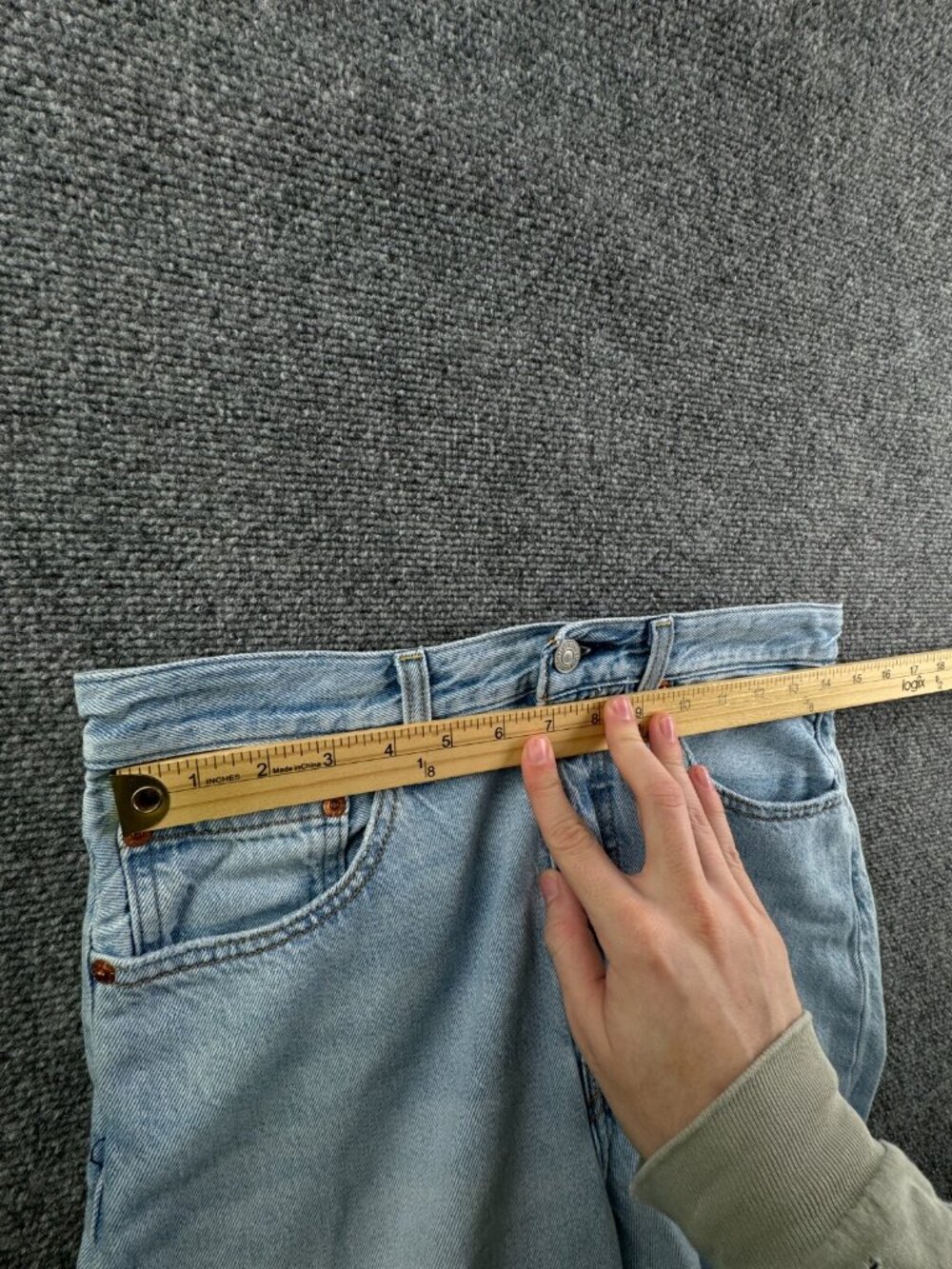 Levi’s Premium Ribcage Straight Light Wash Denim Jean Big E Cotton Lyocell 30x22 - Picture 12 of 15